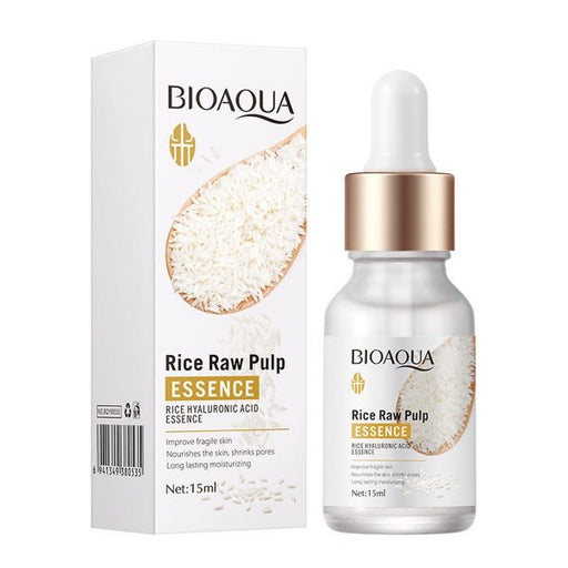 "BioAqua Rice Serum – Natural Moisturizing Anti-Aging Face Care for Youthful, Hydrated Skin (15ml)"